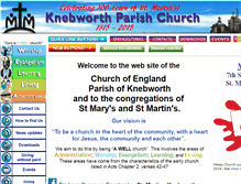 Tablet Screenshot of knebworthparishchurch.co.uk